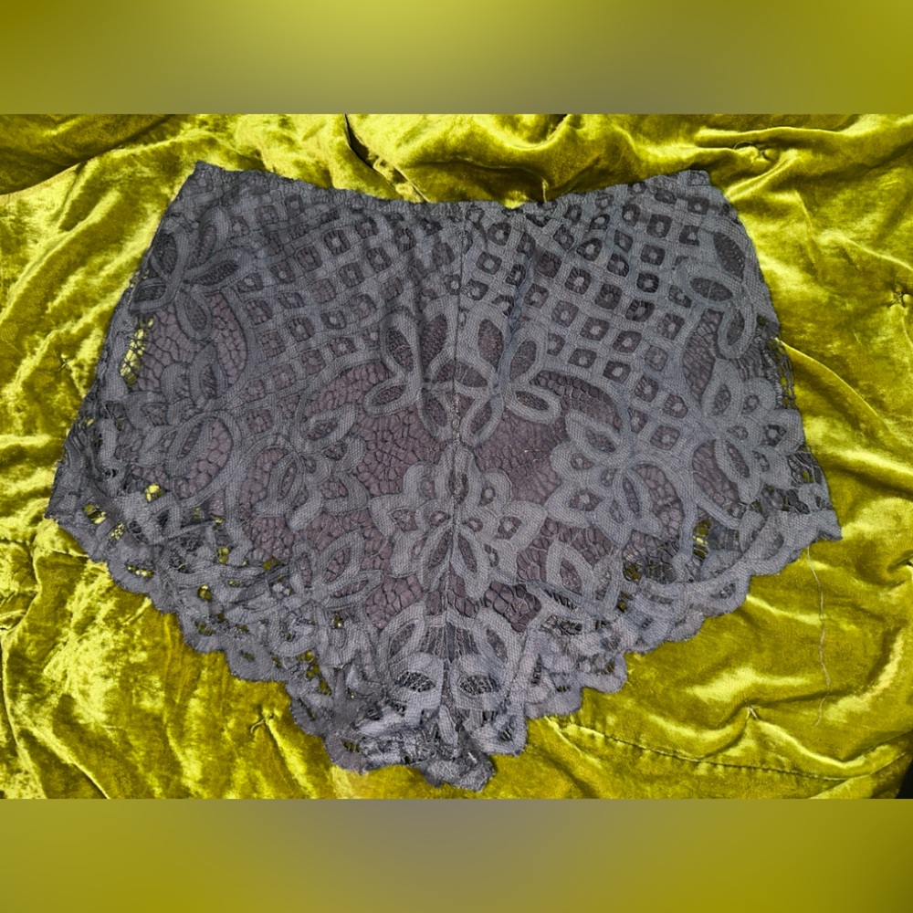 Free People Gray Lace Detail Skirt